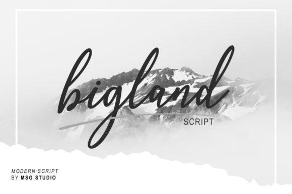 Bigland: A Sweet Handwritten Font for Crafters