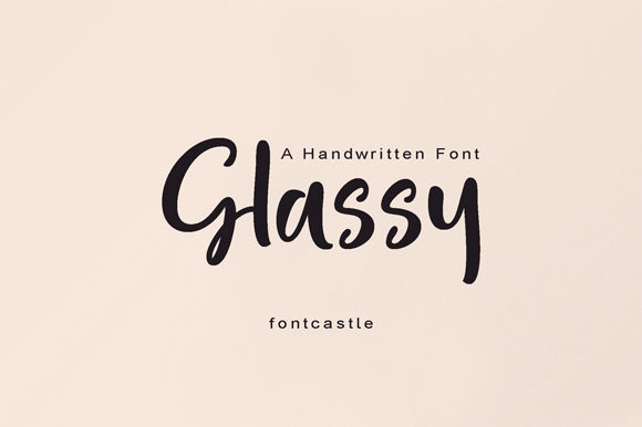 Glassy: A Bouncy Handwritten Font for Modern Marketing Visuals