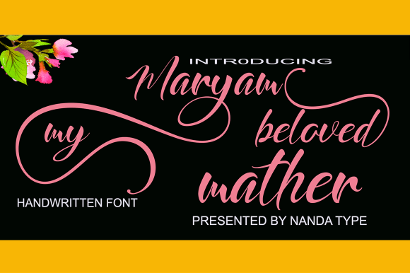 Maryam: A Handwritten Font for Elegant Editorial Design